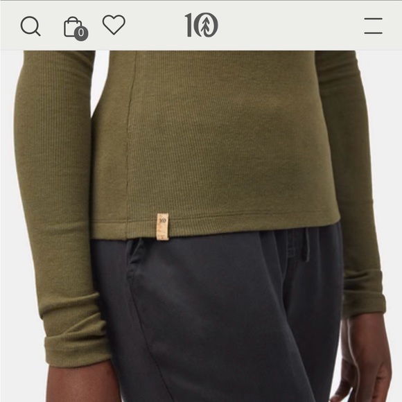 Tentree Ribbed Henley Top - Picture 5 of 11